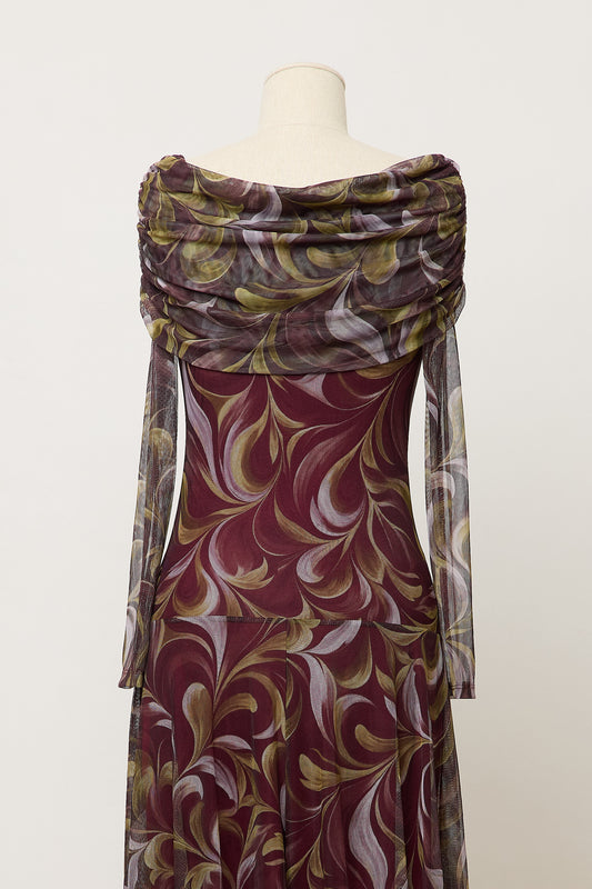 VESTIDO ELEONORE BURDEOS