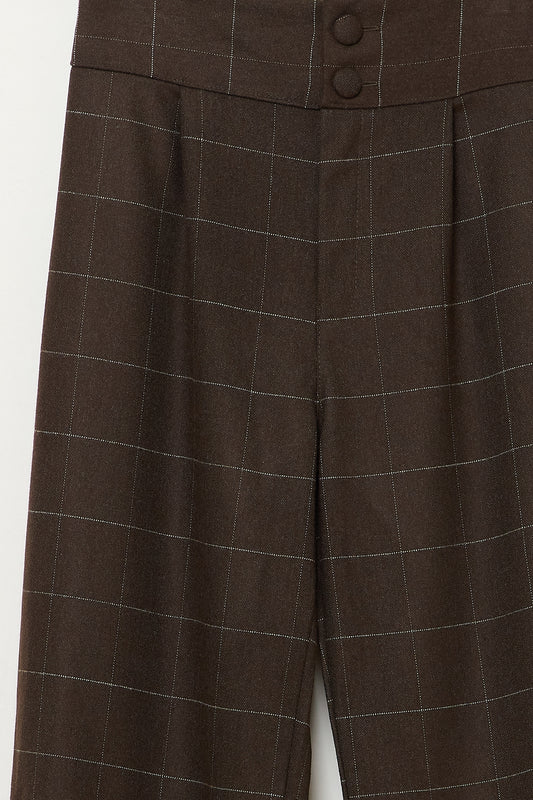 PANTALÓN GEMA CUADROS CHOCOLATE