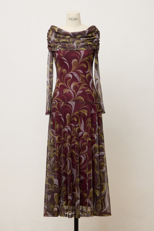 VESTIDO ELEONORE BURDEOS