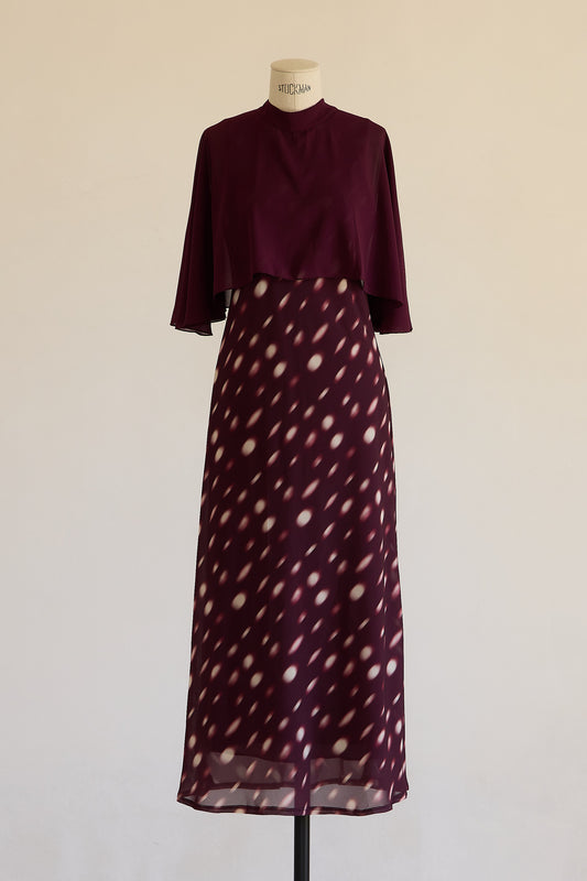 VESTIDO ISOLDE BURDEOS